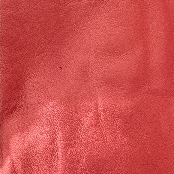 NWT [Leather Skin] Quilted 100% Genuine Leather Moto Jacket in Pink Women’s L - Picture 14 of 15